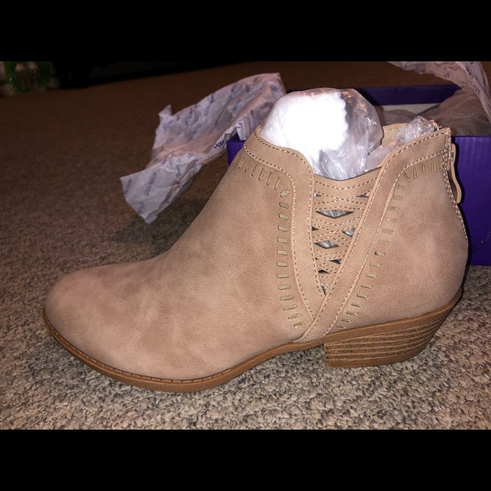 Tan booties